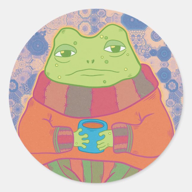 Adesivo Redondo Manhã de Natal (Frente)