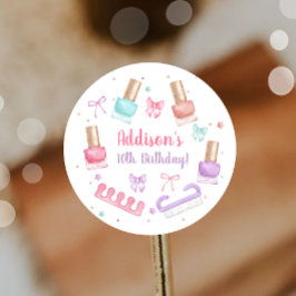 Adesivo Redondo Mani-Pedi Party Manicure Pedicure Nail Polish