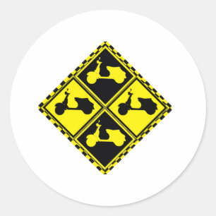 Adesivo Redondo Mania do patinete!