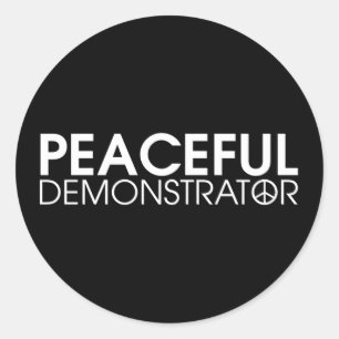 Adesivo Redondo Manifestante Pacífica