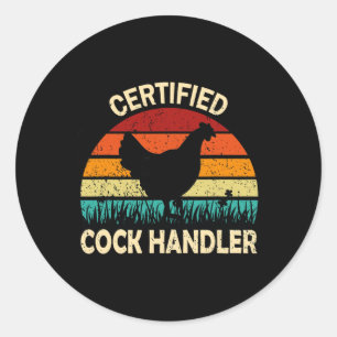 Adesivo Redondo Manipulador Certificado Engraçado Meme Engraçado E