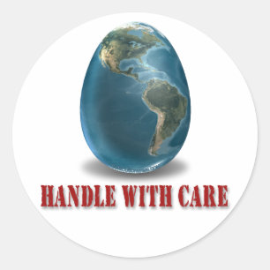 Adesivo Redondo Manipulador da Terra com Autocolante