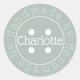 Adesivo Redondo Manipulador de papel com botão de costura