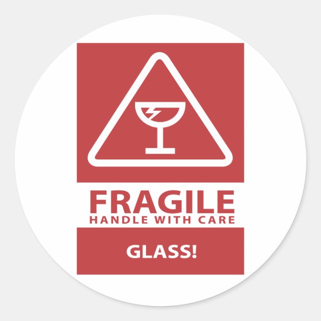 Adesivo Redondo Manipular com cuidado (Frente)