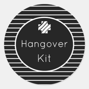 Adesivo Redondo Manípulo preto e branco com punhos riscados