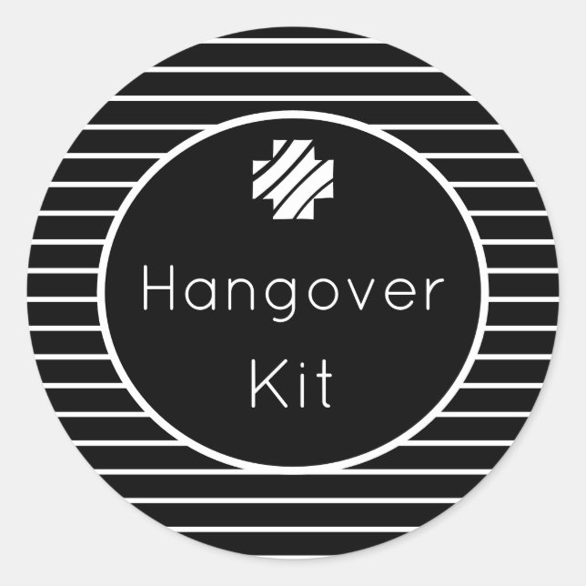 Adesivo Redondo Manípulo preto e branco com punhos riscados (Frente)