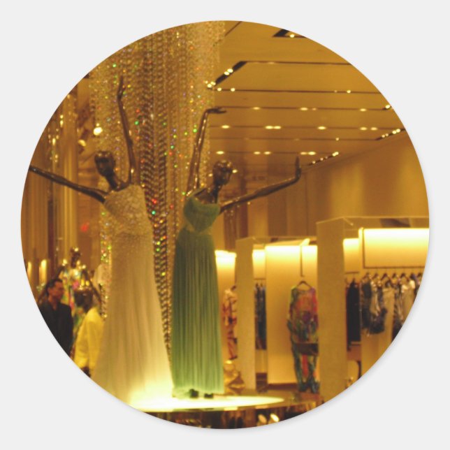 Adesivo Redondo Mannequins dançantes (Frente)