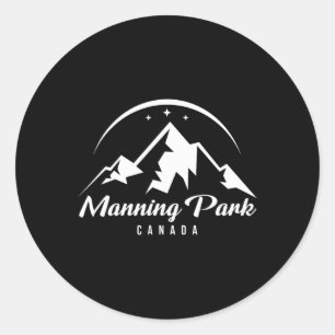 Adesivo Redondo Manning Park Canada Ski Resort ski Snowboard