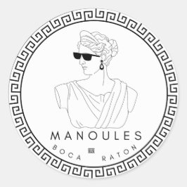 Adesivo Redondo Manoules Small Stickers