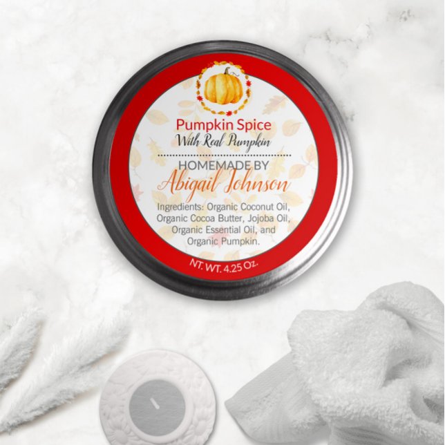 Adesivo Redondo Manteiga corporal caseira ou rótulo de gelatina de (Criador carregado)