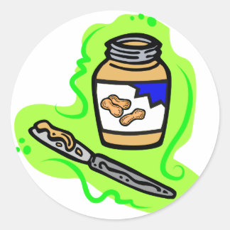 Adesivo Redondo Manteiga de amendoim