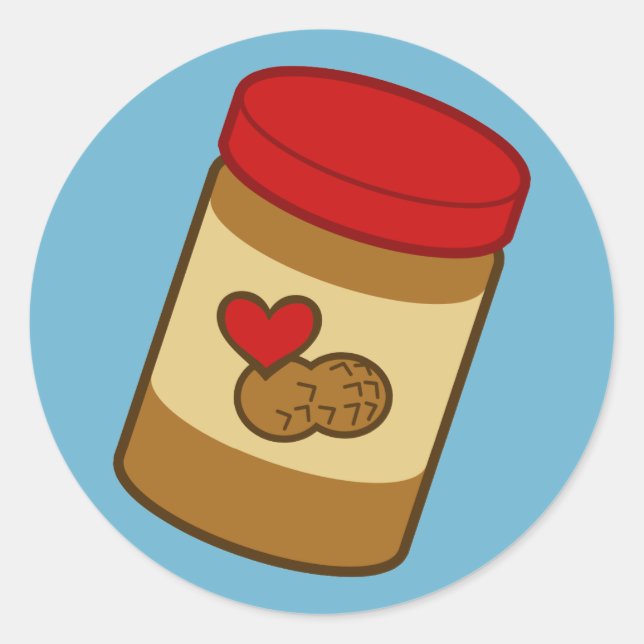 Adesivo Redondo Manteiga de amendoim (Frente)