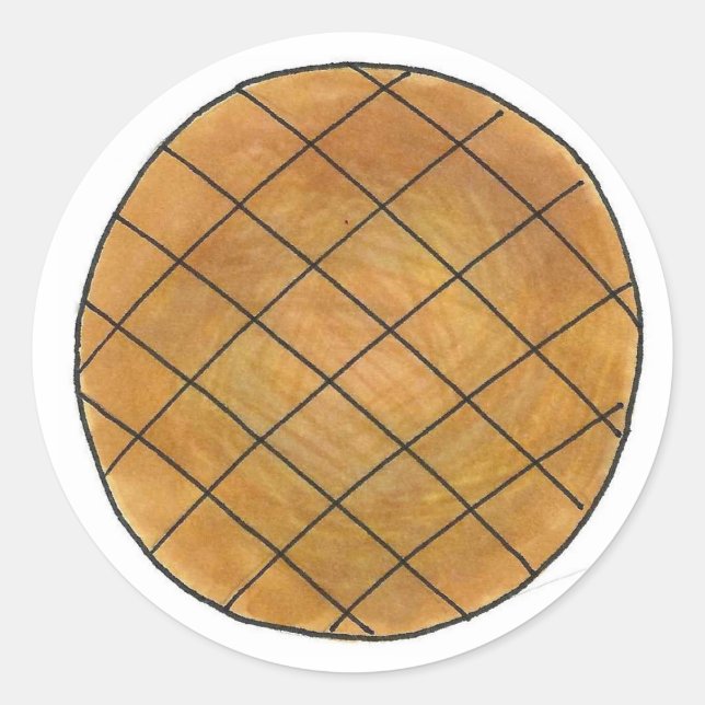 Adesivo Redondo Manteiga de amendoim Cookie Assar de panificação (Frente)