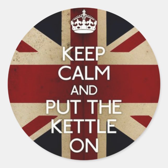 Adesivo Redondo Mantenha a calma (Frente)