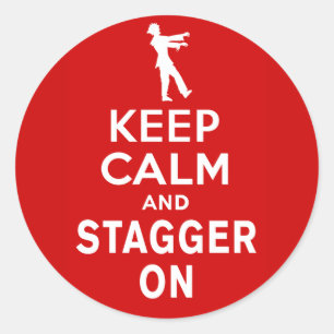 Adesivo Redondo Mantenha a calma e desconcerte-a no design do