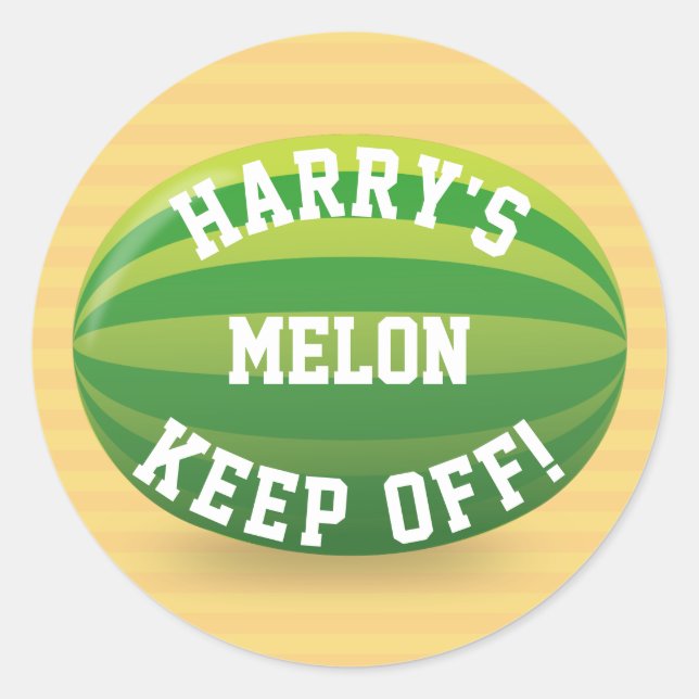 Adesivo Redondo Mantenha o meu Melon (Frente)