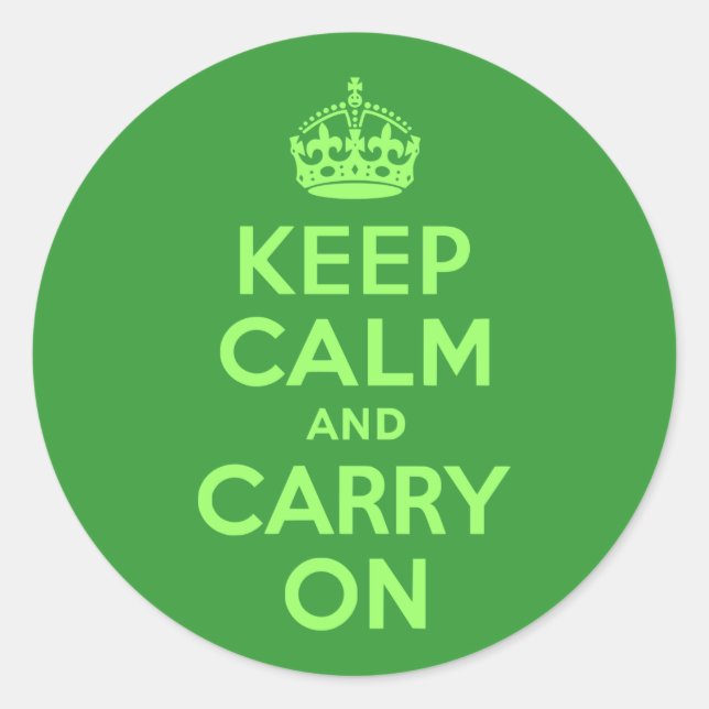 Adesivo Redondo Mantenha-se calma e continue ligado (Frente)