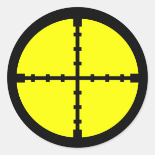 Adesivo Redondo Mantenha seu olho no alvo - impressão do espaço