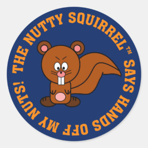 Adesivo Redondo Mantenha suas mãos fora dos loucos do outro pesso