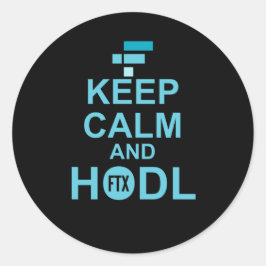 Adesivo Redondo Manter Calma E Coisa Hodl FTX