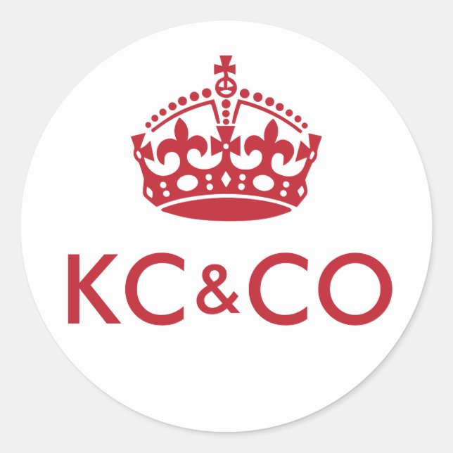 Adesivo Redondo MANTER CALMA e LIGAR - Alterar fundo (Frente)