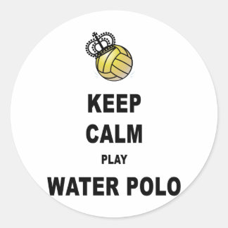 Adesivo Redondo Manter Calmo e Jogar Produtos de Polo Água