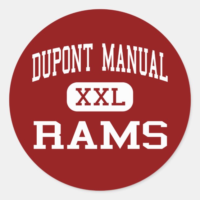 Adesivo Redondo Manual Dupont - Rams - High - Louisville Kentucky (Frente)