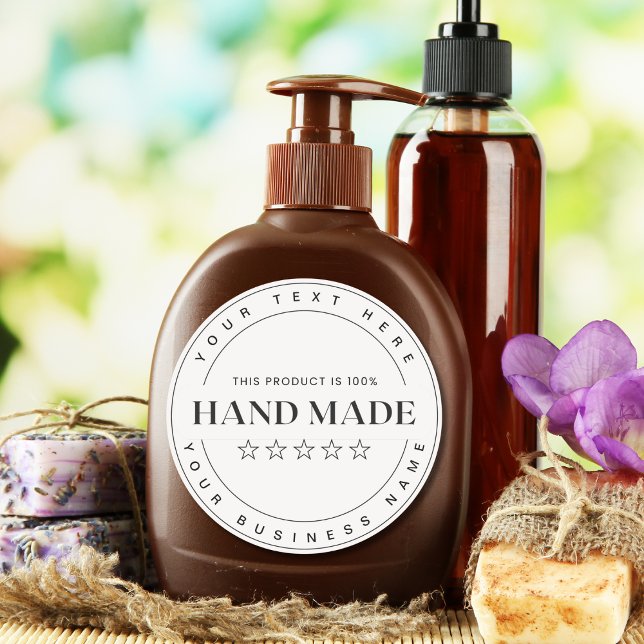 Adesivo Redondo Manual Personalizado para Pequenas Empresas (Criador carregado)