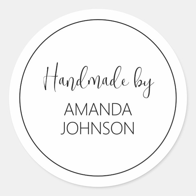 Adesivo Redondo Manual Personalizado por (Frente)