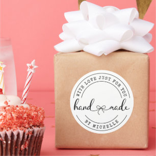 Adesivo Redondo Manuscrito com Love elegante Sticker