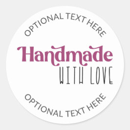 Adesivo Redondo Manuscrito com Love Small Business Mailing Stick