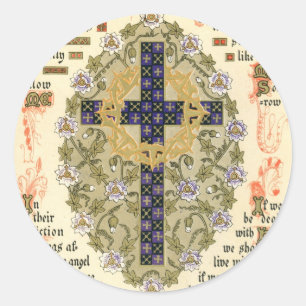 Adesivo Redondo Manuscrito iluminado para o Septuagesima e