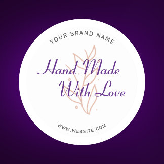 Adesivo Redondo Manuscrito moderno - Típico