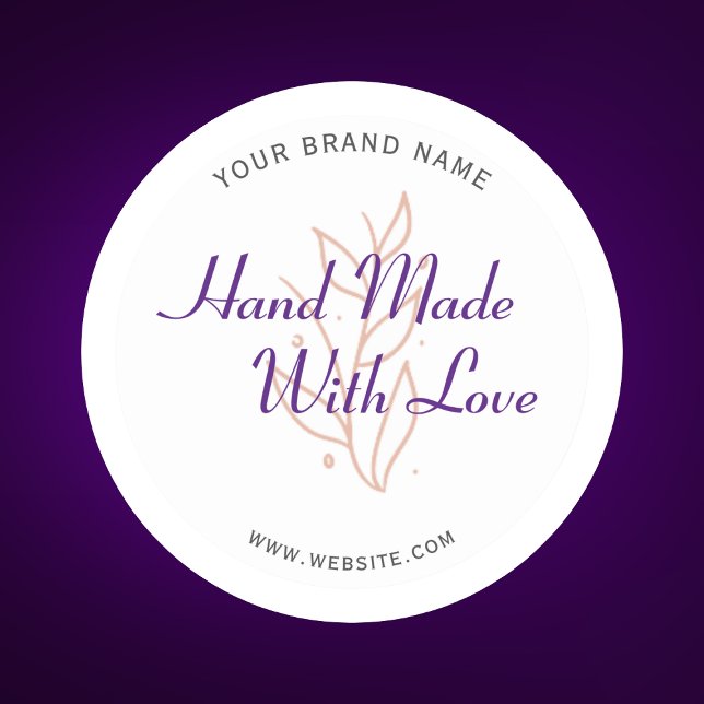 Adesivo Redondo Manuscrito moderno - Típico (Criador carregado)