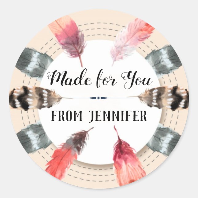 Adesivo Redondo Manuscrito Para Você Dar O Tratamento De Cookies (Frente)