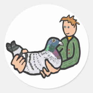 Adesivo Redondo Manutenção do Pombo