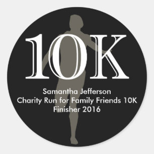 Adesivo Redondo Manutenção Personalizada do Runner 10k Cross-Count