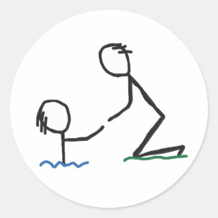 Adesivo Redondo Mão amiga