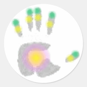 Adesivo Redondo Mão cura