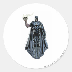 Adesivo Redondo Mão Preta com Caveira 2