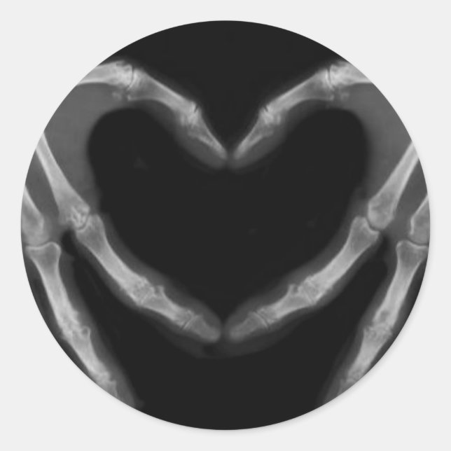 Adesivo Redondo Mão X Ray (Frente)