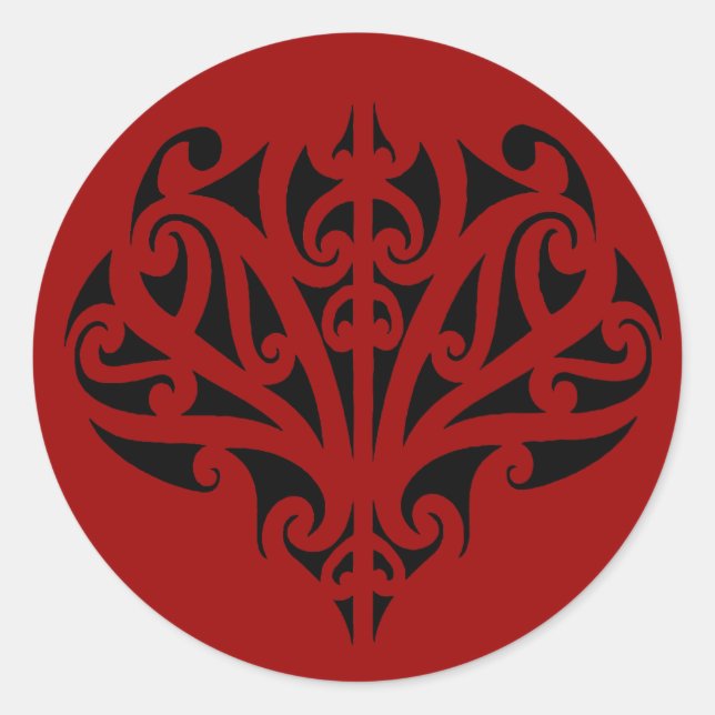 Adesivo Redondo Maori design (Frente)