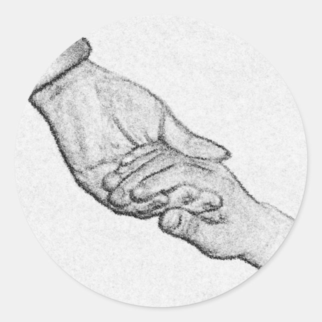 Adesivo Redondo mãos (Frente)