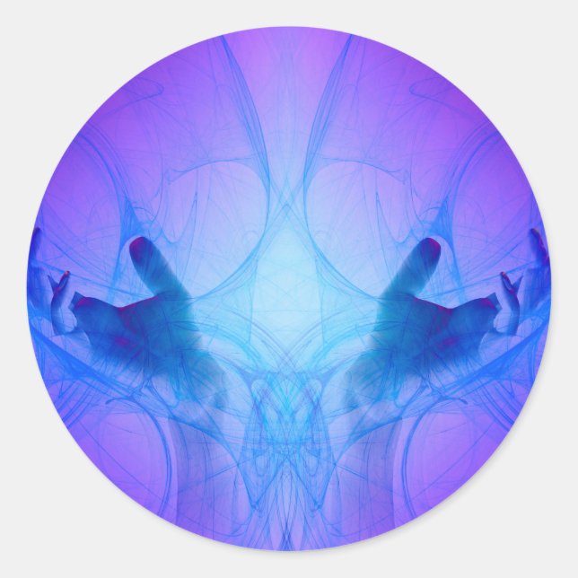 Adesivo Redondo Mãos de cicatrização (Frente)