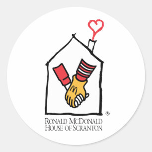 Adesivo Redondo Mãos de Ronald McDonald