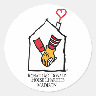 Adesivo Redondo Mãos de Ronald McDonald
