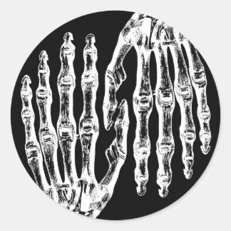 Adesivo Redondo Mãos esqueléticas assustadoras