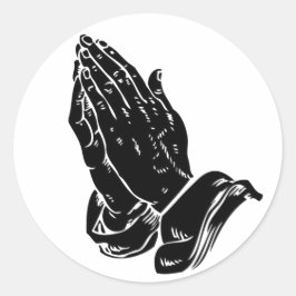 Adesivo Redondo Mãos Na Oração