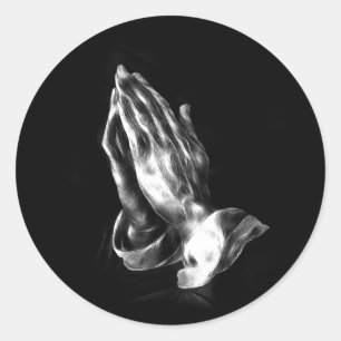 Adesivo Redondo Mãos Praying