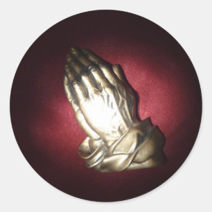 Adesivo Redondo Mãos Praying